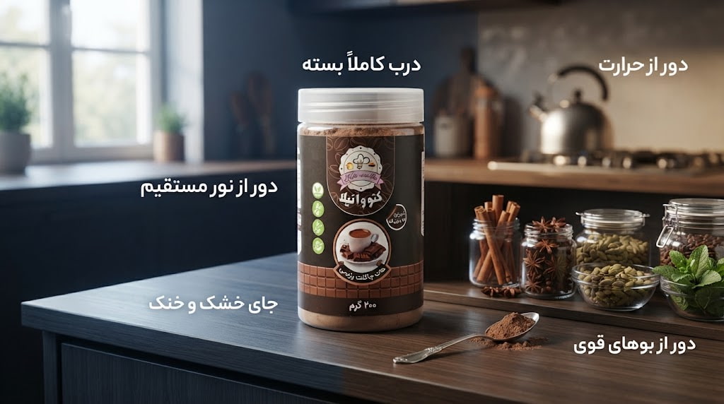 نحوه نگهداری هات چاکلت رژیمی