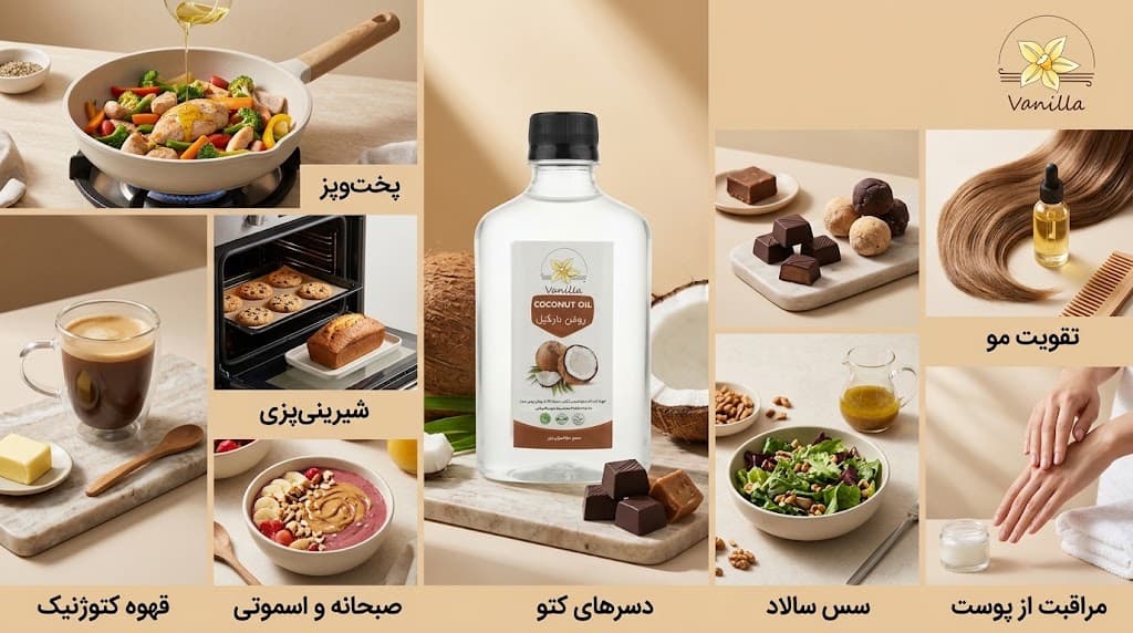 کاربردهای روغن نارگیل