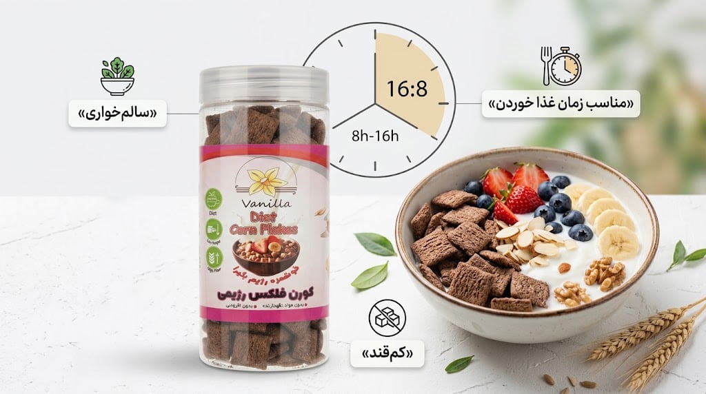 کورن فلکس رژیمی مناسب فستینگ و سالم خواری