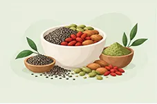 عکس دسته بندی سوپر فود ها وانیلا