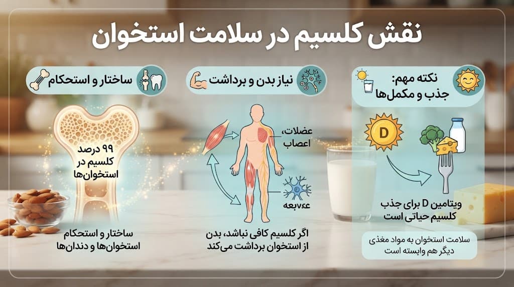 نقش کلسیم در سلامت استخوان
